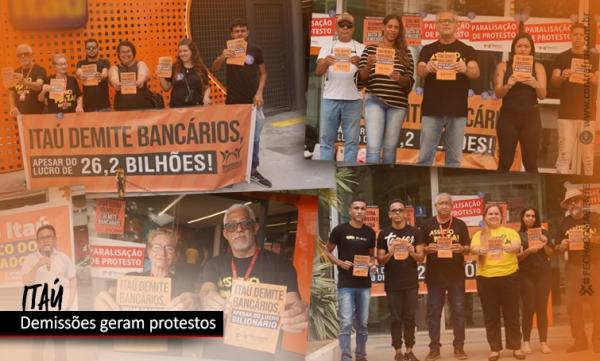 Bancários protestam contra demissões no Itaú