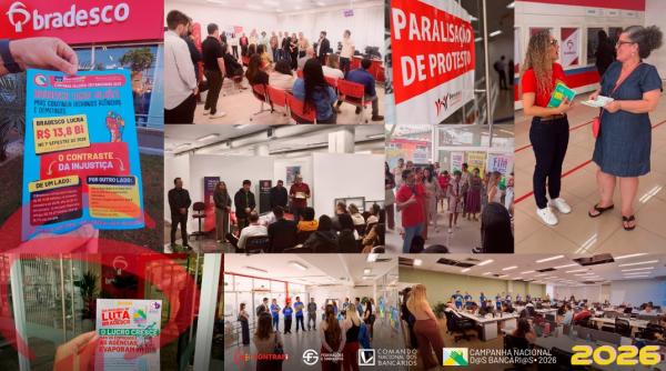 Dia Nacional de Luta do Bradesco mobiliza trabalhadores em defesa do emprego