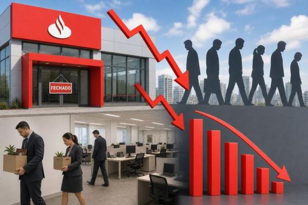 Lucro do Santander despenca em meio a demissões, terceirizações e fechamento de agências