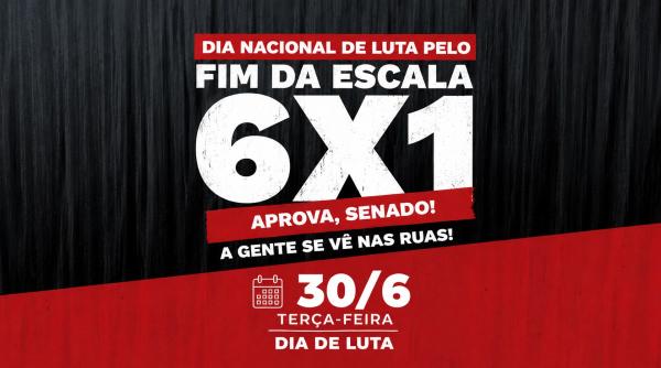 Atos pelo fim da escala 6x1 e pela redução da jornada mobilizam trabalhadores nesta terça-feira (30)
