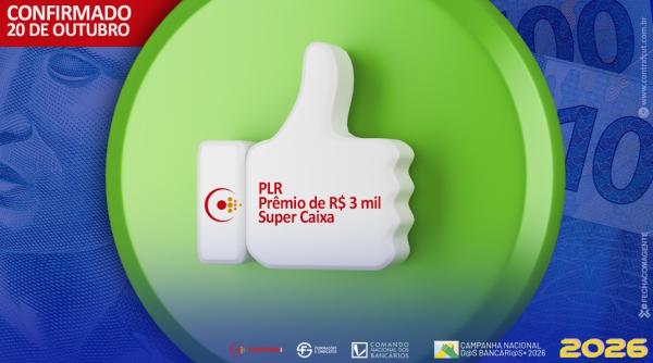 Caixa confirma PLR, prêmio de R$ 3 mil e Super Caixa para dia 20